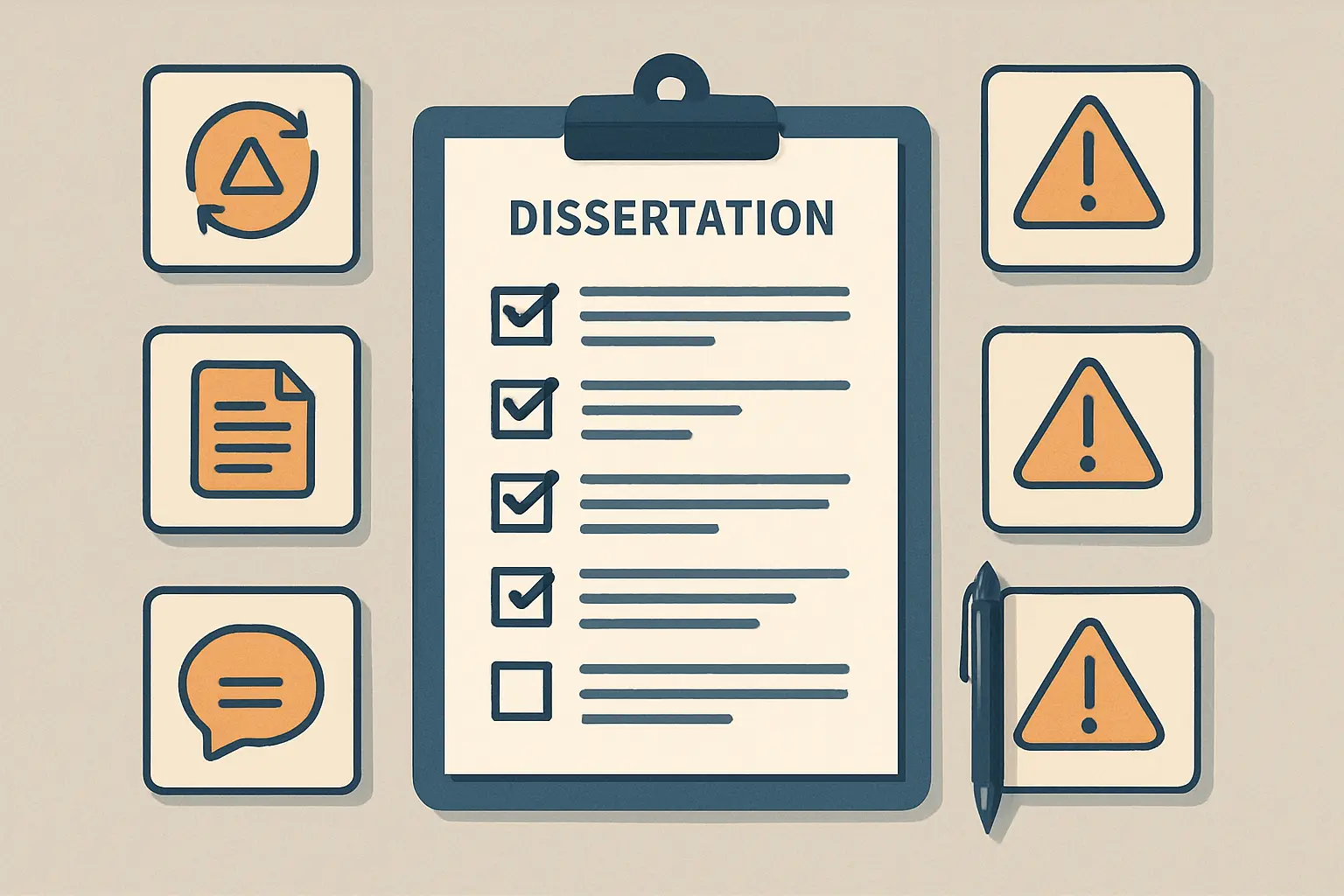 Pre-submission checklist and common mistakes checklist for a dissertation conclusion chapter