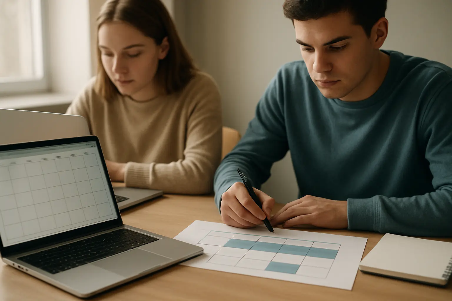 Estudiantes de Ciencias Económicas de la UBA trabajando en el trabajo final del Seminario de Integración y Aplicación