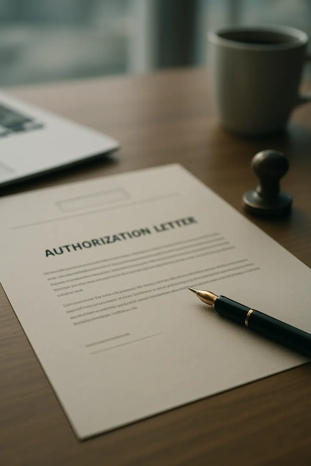 Nota de autorización de una empresa para una tesina de Administración con los cuatro puntos que debe incluir