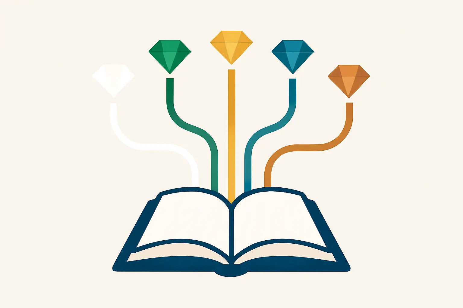 Diagrama de las vías de acceso abierto: diamante, verde, dorado, híbrido y bronce