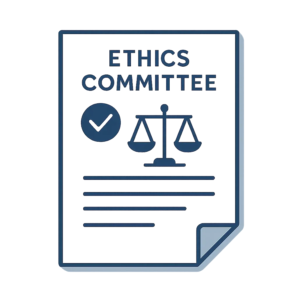 Comité de ética evaluando el uso de IA en un protocolo de investigación clínica